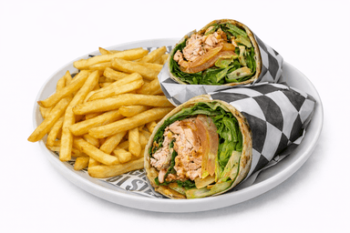 Jerk Chicken Wrap w/ Fries